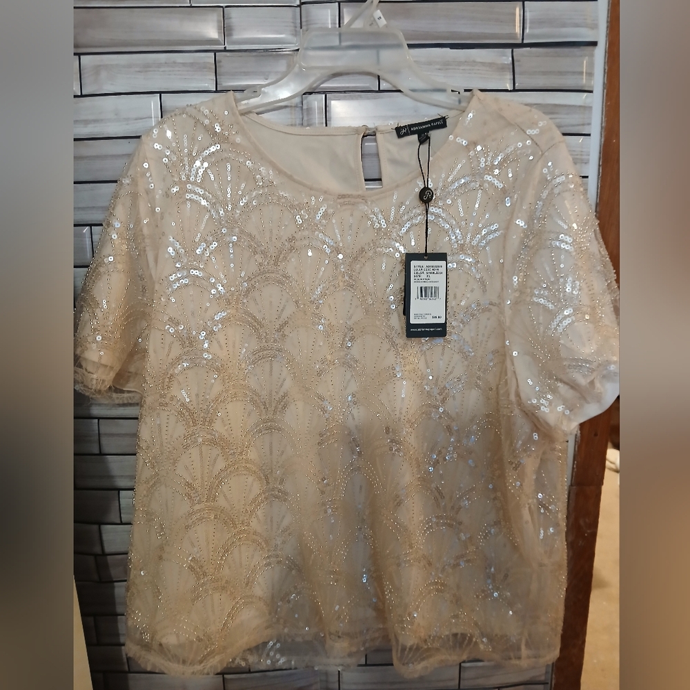Adrianna Papell Sparkle Sequin Top